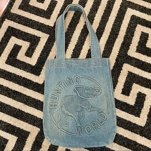 Hunting World denim tote